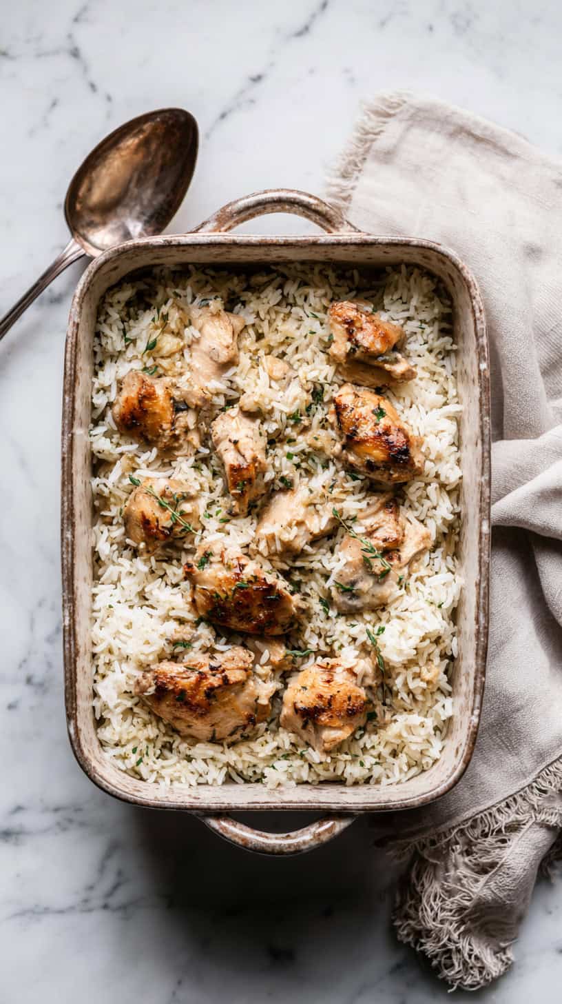 25 Dump-and-Bake Casserole Recipes for Busy Moms 60 Forgotten Chicken with Rice