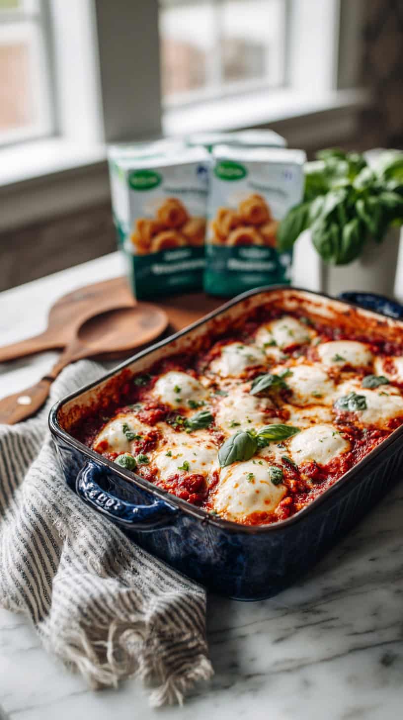25 Dump-and-Bake Casserole Recipes for Busy Moms 61 Frozen Ravioli Bake