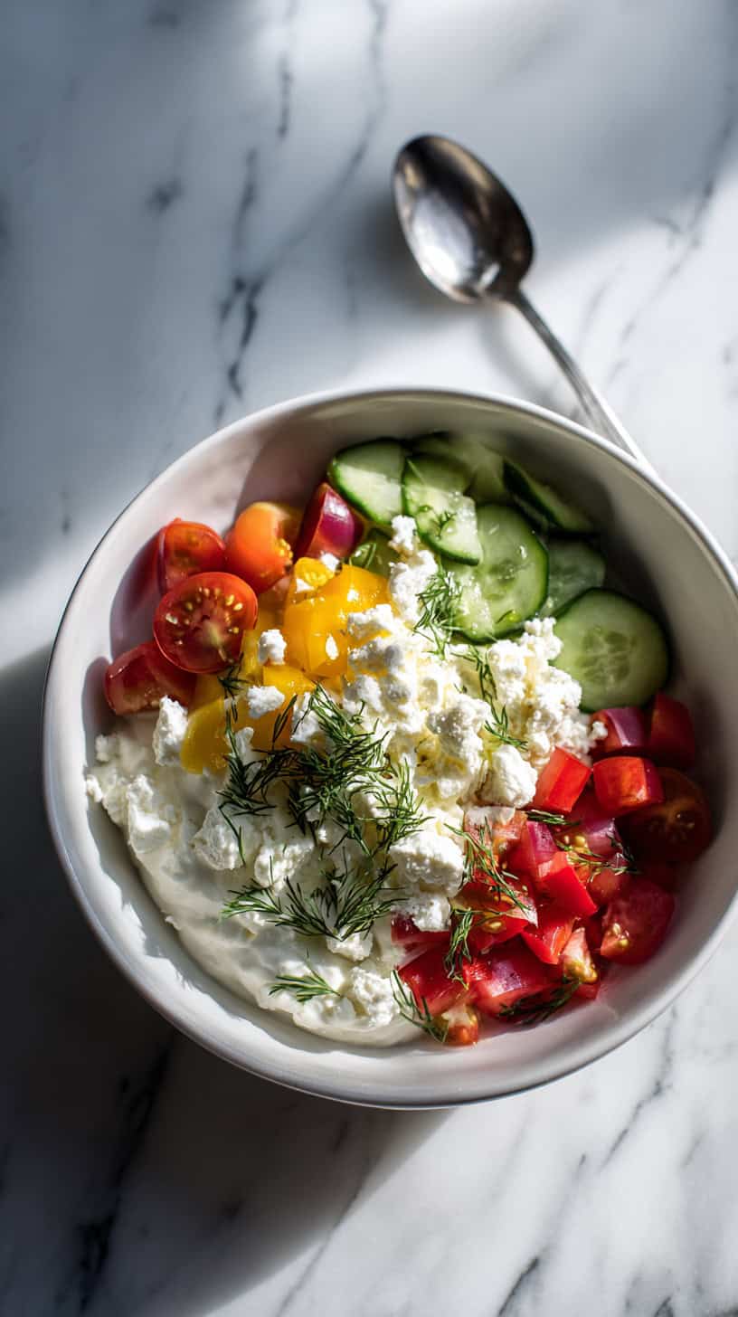 30 Sugar-Free Breakfast Ideas to Start Your Day Right 83 Greek Yogurt Veggie Bowl