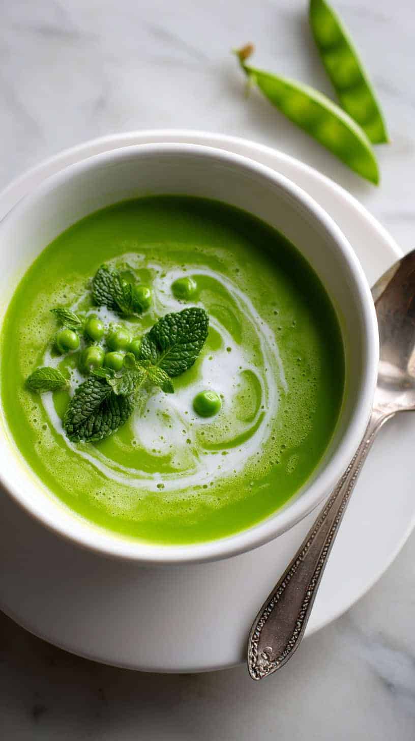 25 Healthy Soup Recipes Under 200 Calories for Busy Moms 5 Green Pea Soup