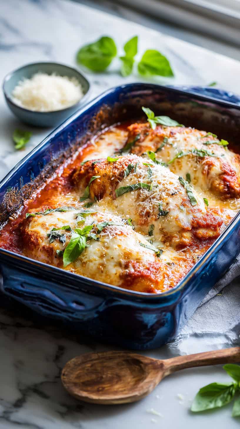 25 Dump-and-Bake Casserole Recipes for Busy Moms 75 Italian Chicken Parmesan Bake