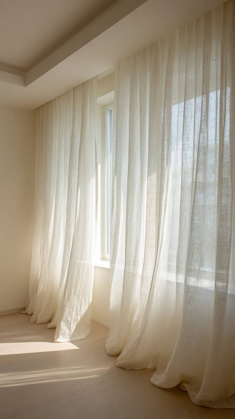 18 Neutral Living Room Decor Ideas That Are Anything But Boring 86 Linen Sheer Drapes