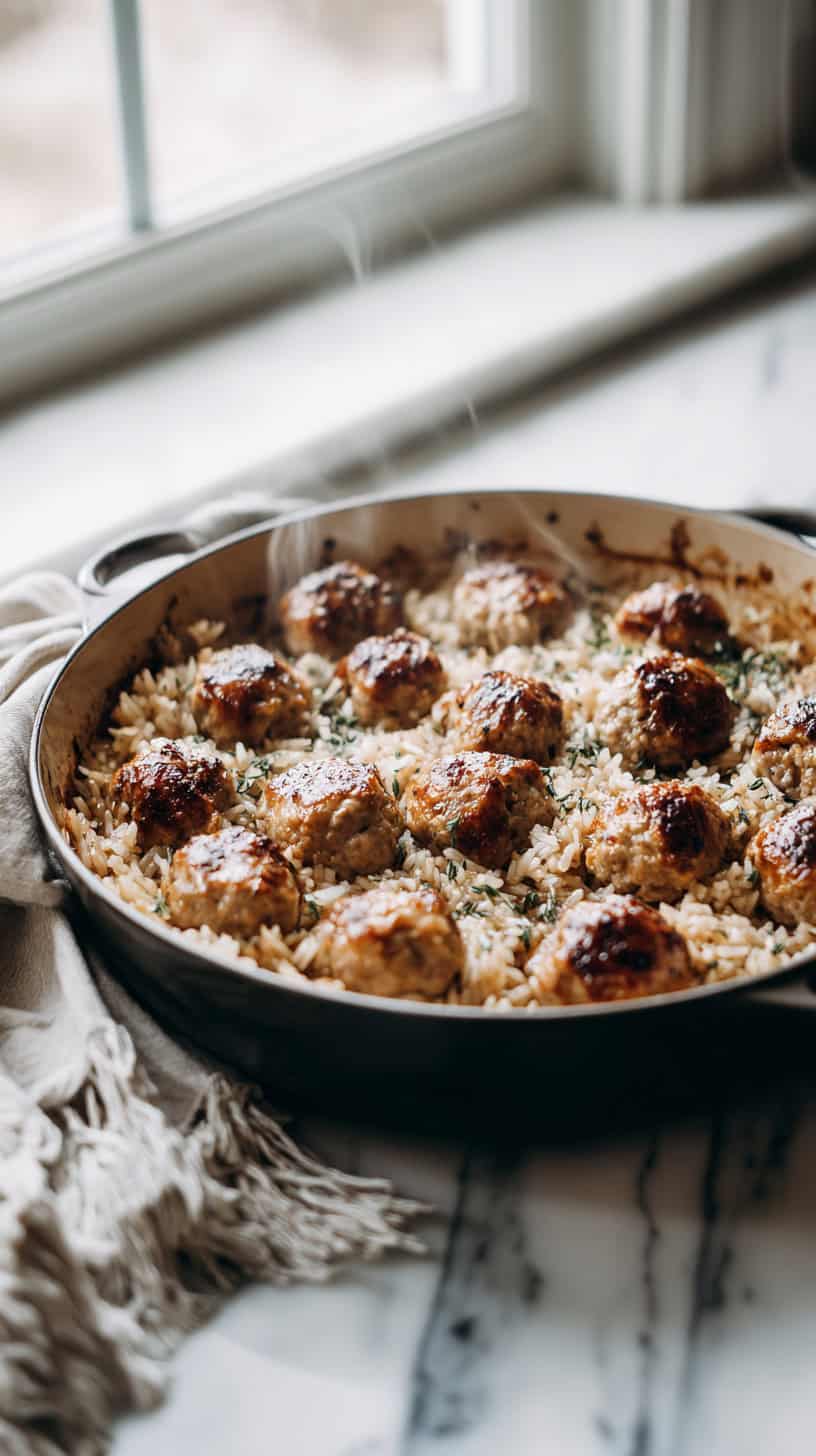 25 Dump-and-Bake Casserole Recipes for Busy Moms 58 Meatball and Rice Casserole