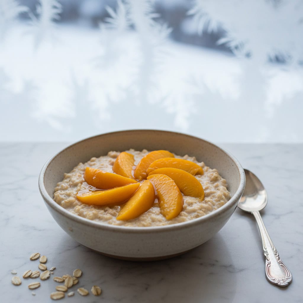 30 Pantry Meals You Can Make When You're Snowed In for Days 126 Peach Oatmeal