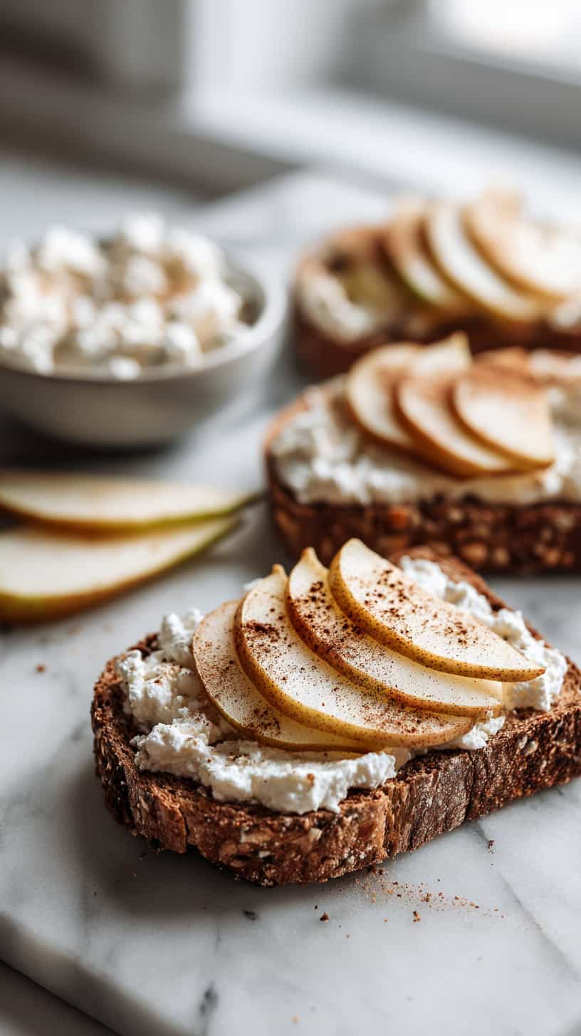 30 Sugar-Free Breakfast Ideas to Start Your Day Right 62 Pear Cottage Cheese Toast