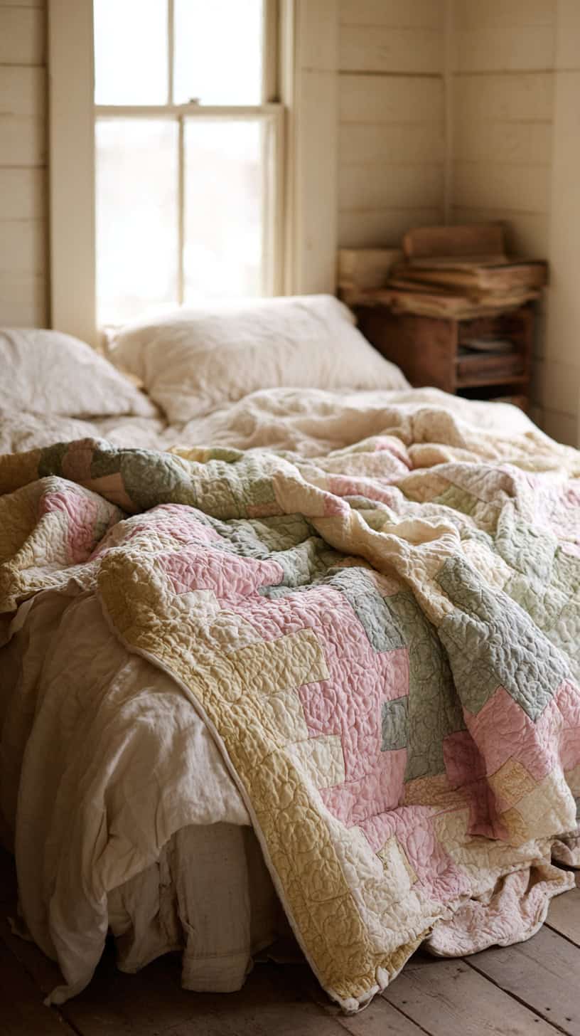 15 Cottagecore Decor Ideas to Make Your Home Feel Cozy 87 Quilted Bed Throw