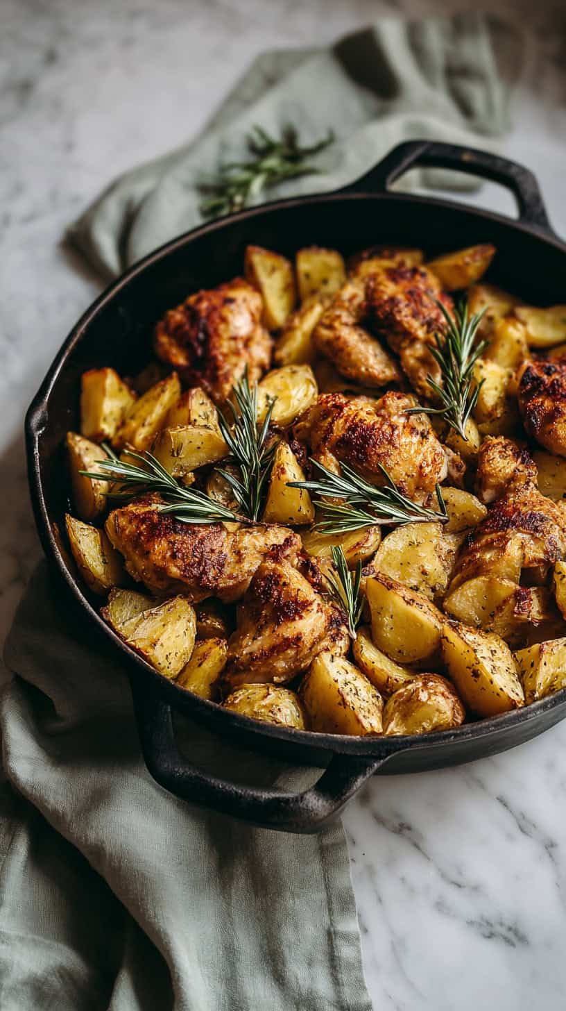 25 Dump-and-Bake Casserole Recipes for Busy Moms 67 Rosemary Chicken and Potatoes