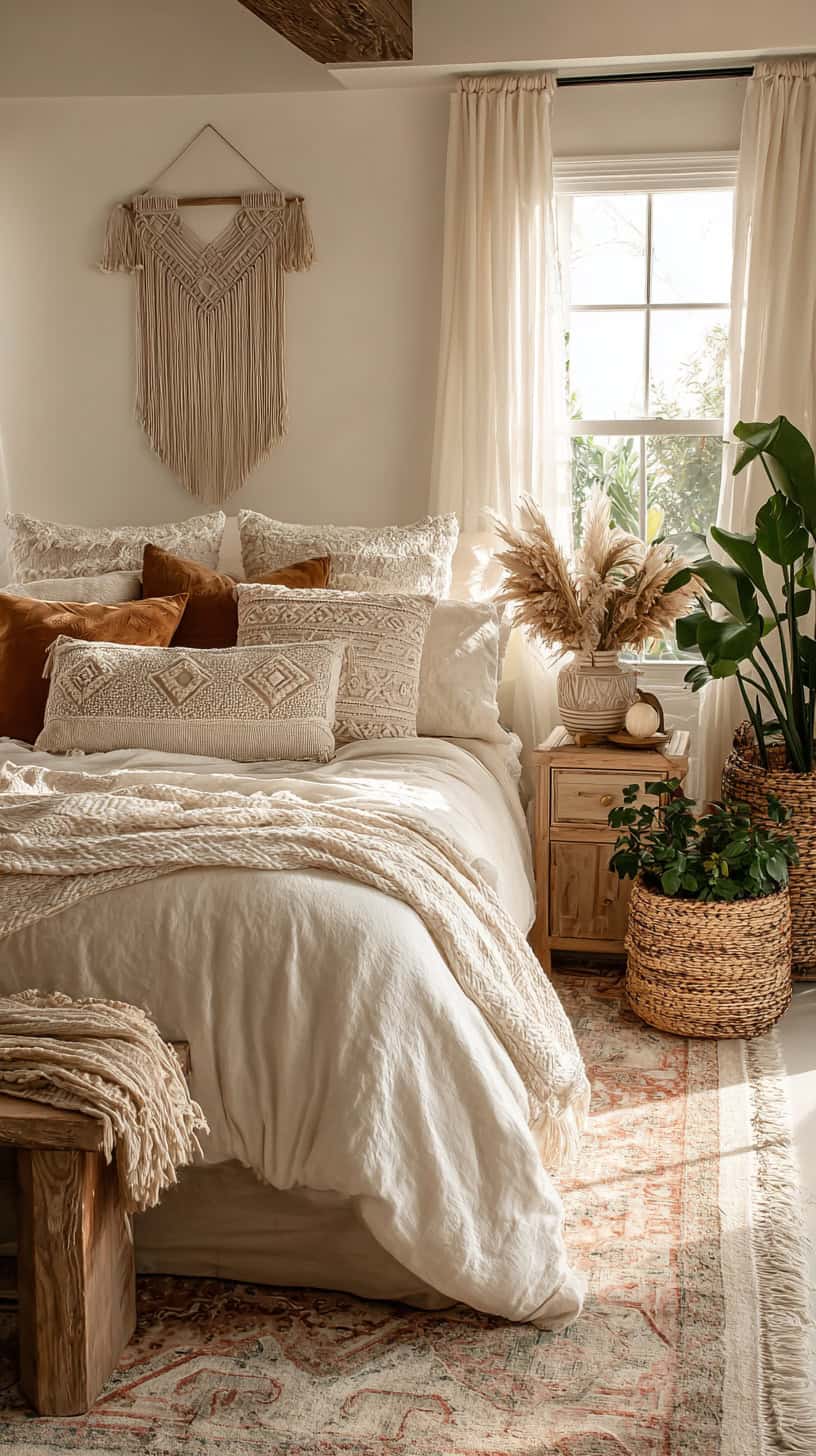 15 Cozy Guest Room Ideas That Feel Like a Hotel 86 Sophisticated Boho Layers