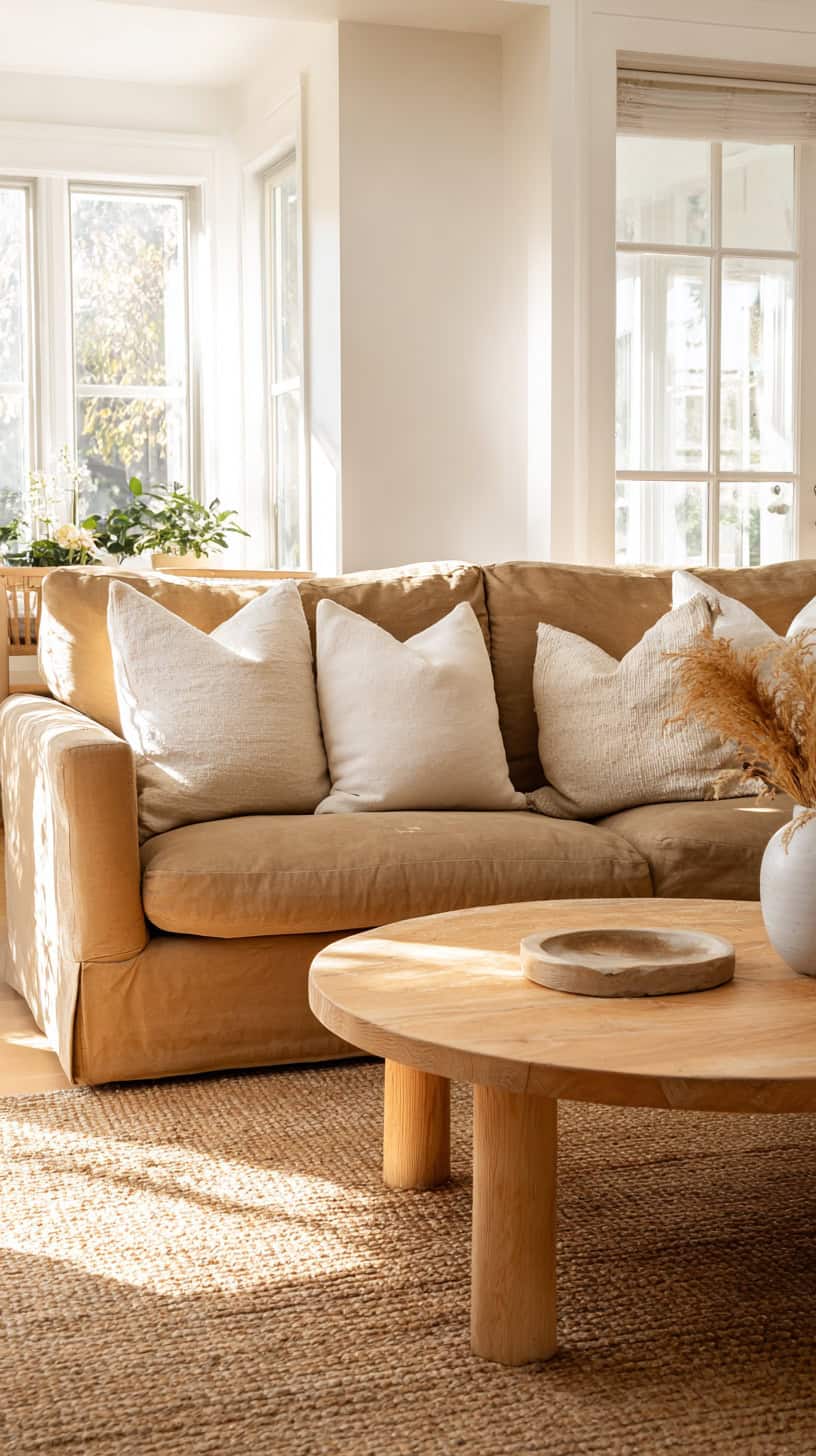 18 Neutral Living Room Decor Ideas That Are Anything But Boring 80 Universal Khaki Sofa