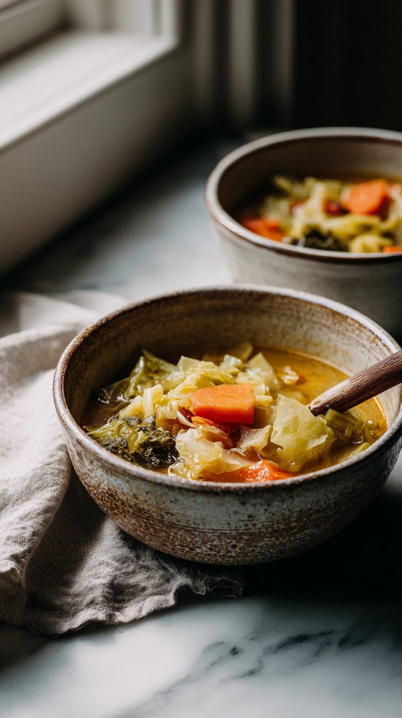 25 Healthy Soup Recipes Under 200 Calories for Busy Moms 7 Vegetable Cabbage Soup