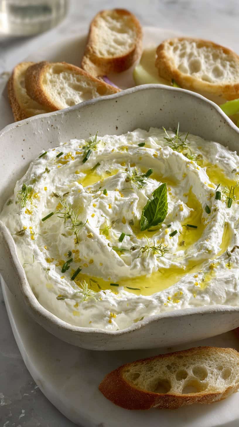 25 Hot Dip Recipes for Party Appetizers 58 Whipped Ricotta Herb Dip