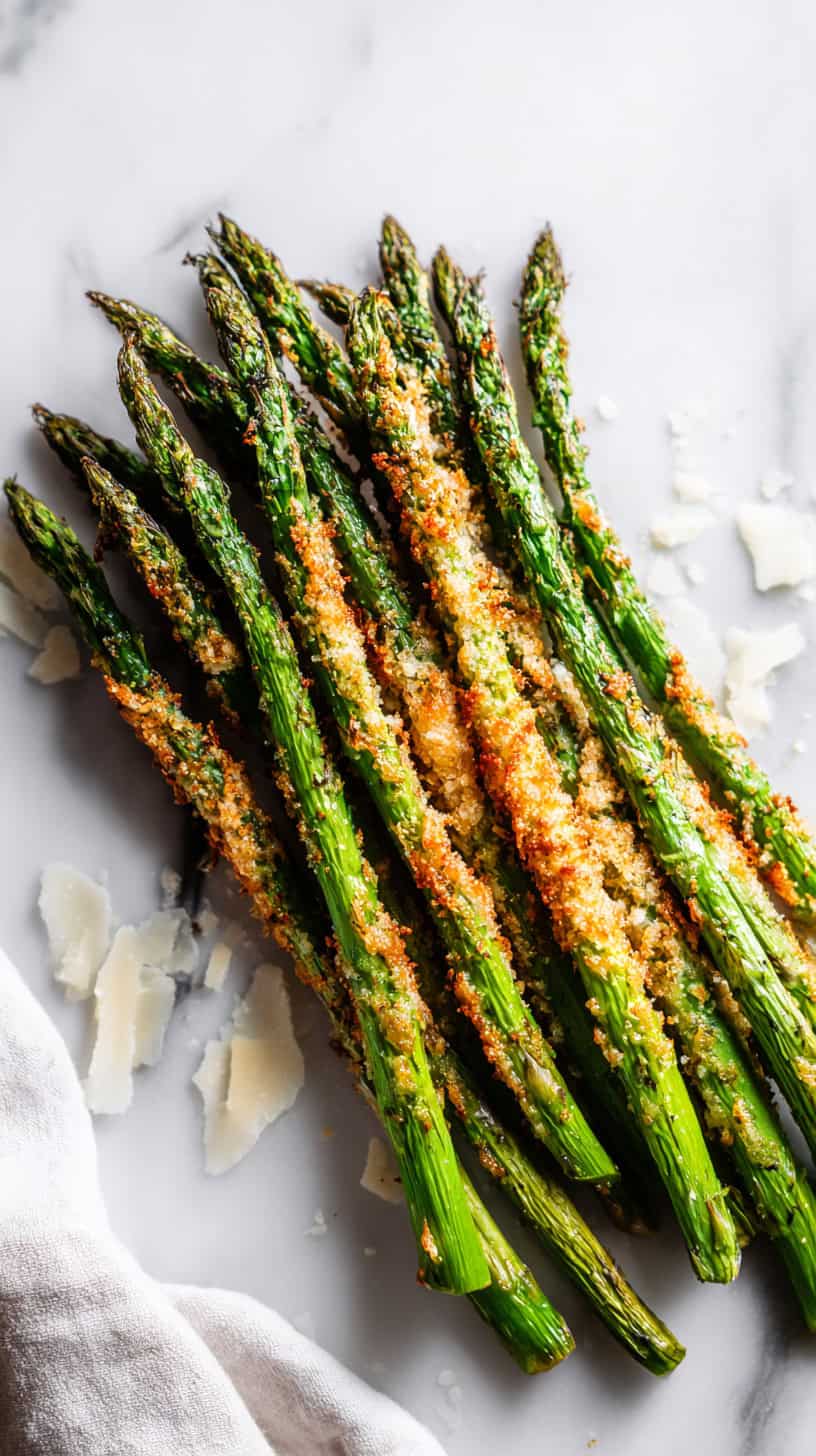 30 Keto-Friendly Side Dishes for Busy Moms 86 Air Fryer Asparagus Parmesan