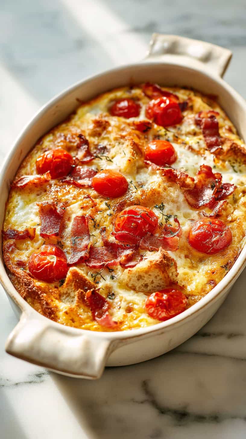 15 Breakfast Casseroles You Can Prep the Night Before 43 Cheesy Bacon and Tomato Bake