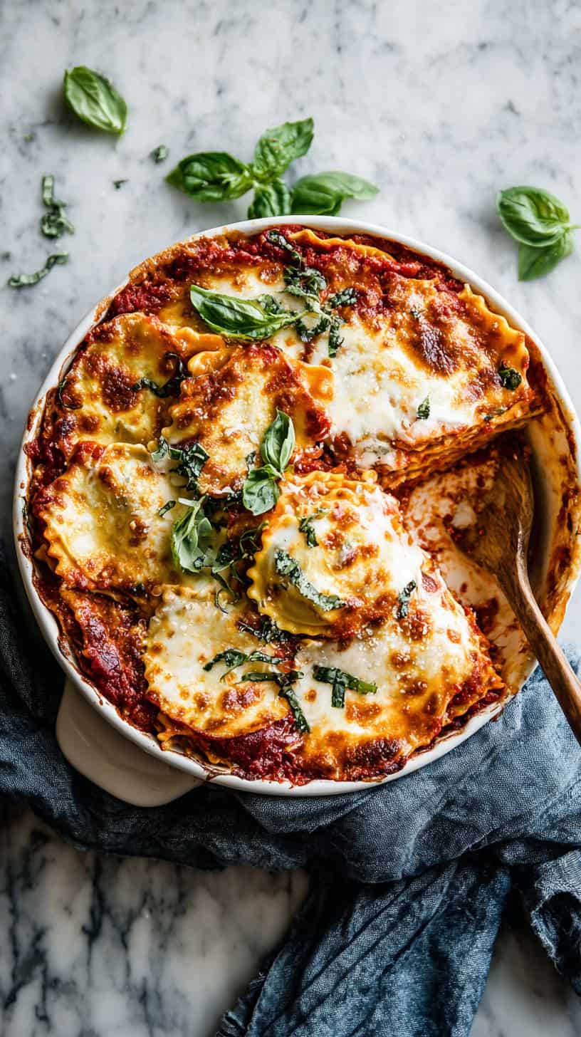 20 Easy Lasagna Recipes for Feeding a Crowd 9 Cheesy Ravioli Stack