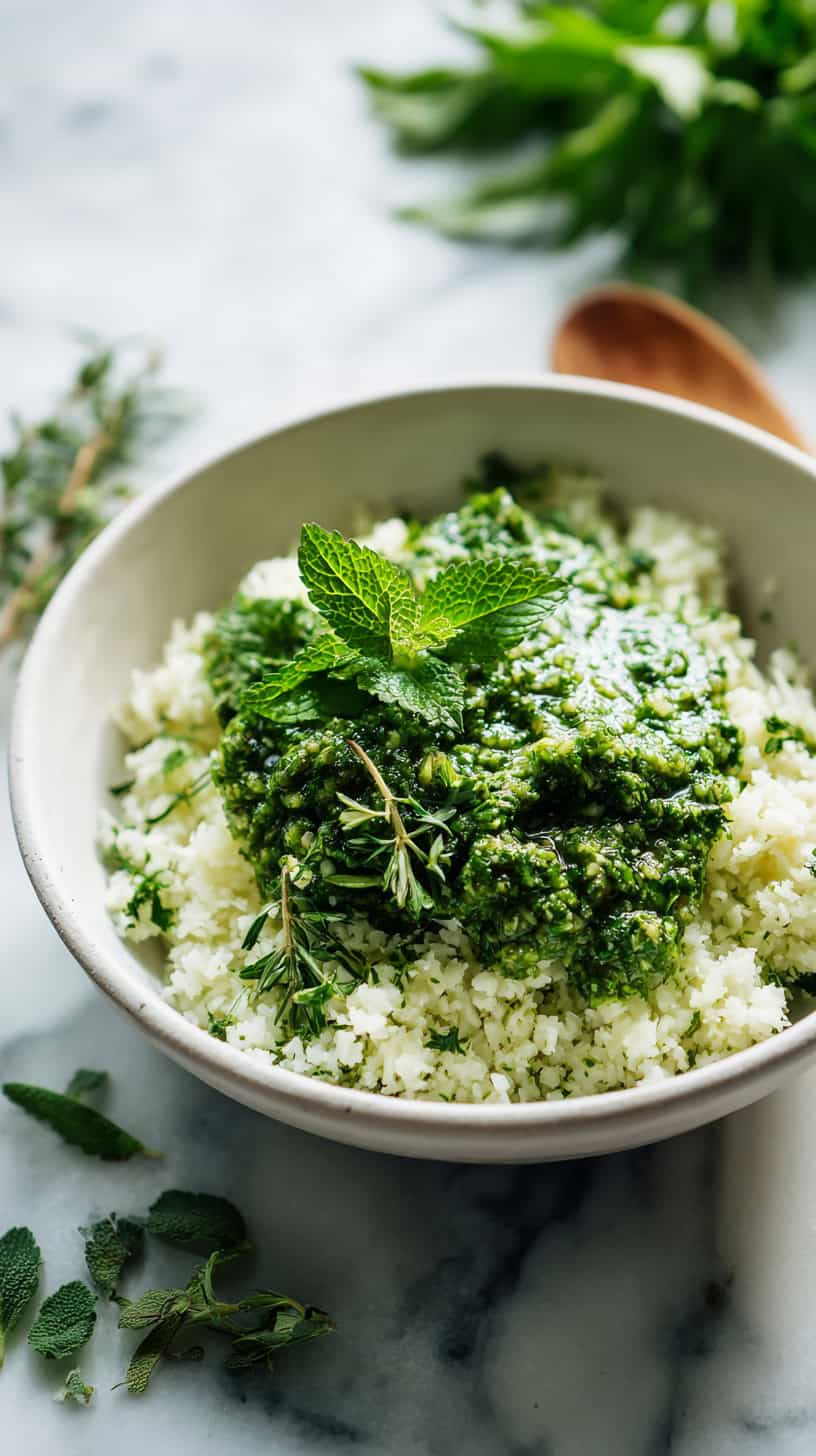 30 Keto-Friendly Side Dishes for Busy Moms 69 Chimichurri Cauliflower Rice