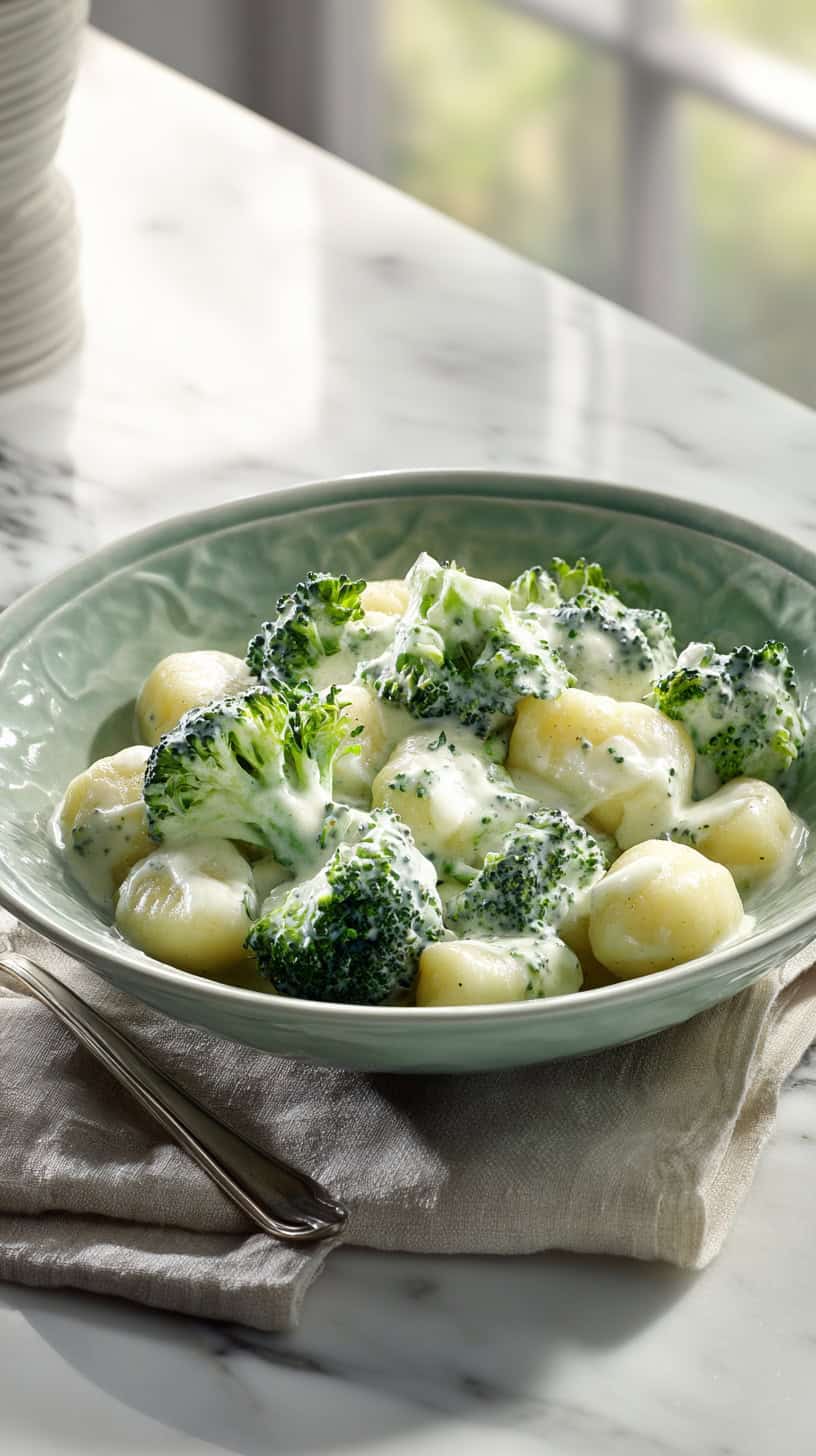 Creamy Broccoli Gnocchi