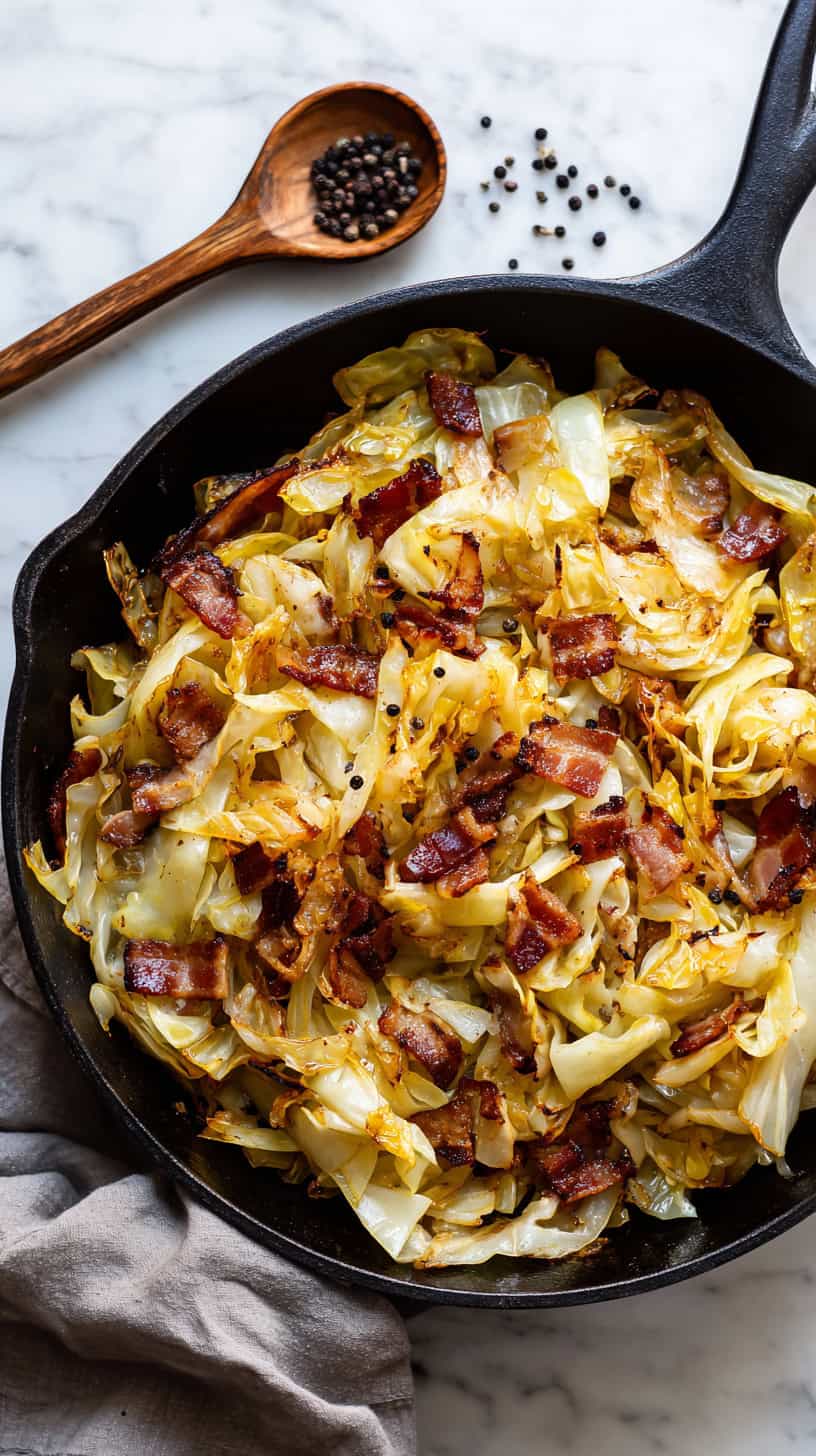 30 Keto-Friendly Side Dishes for Busy Moms 80 Fried Cabbage and Bacon