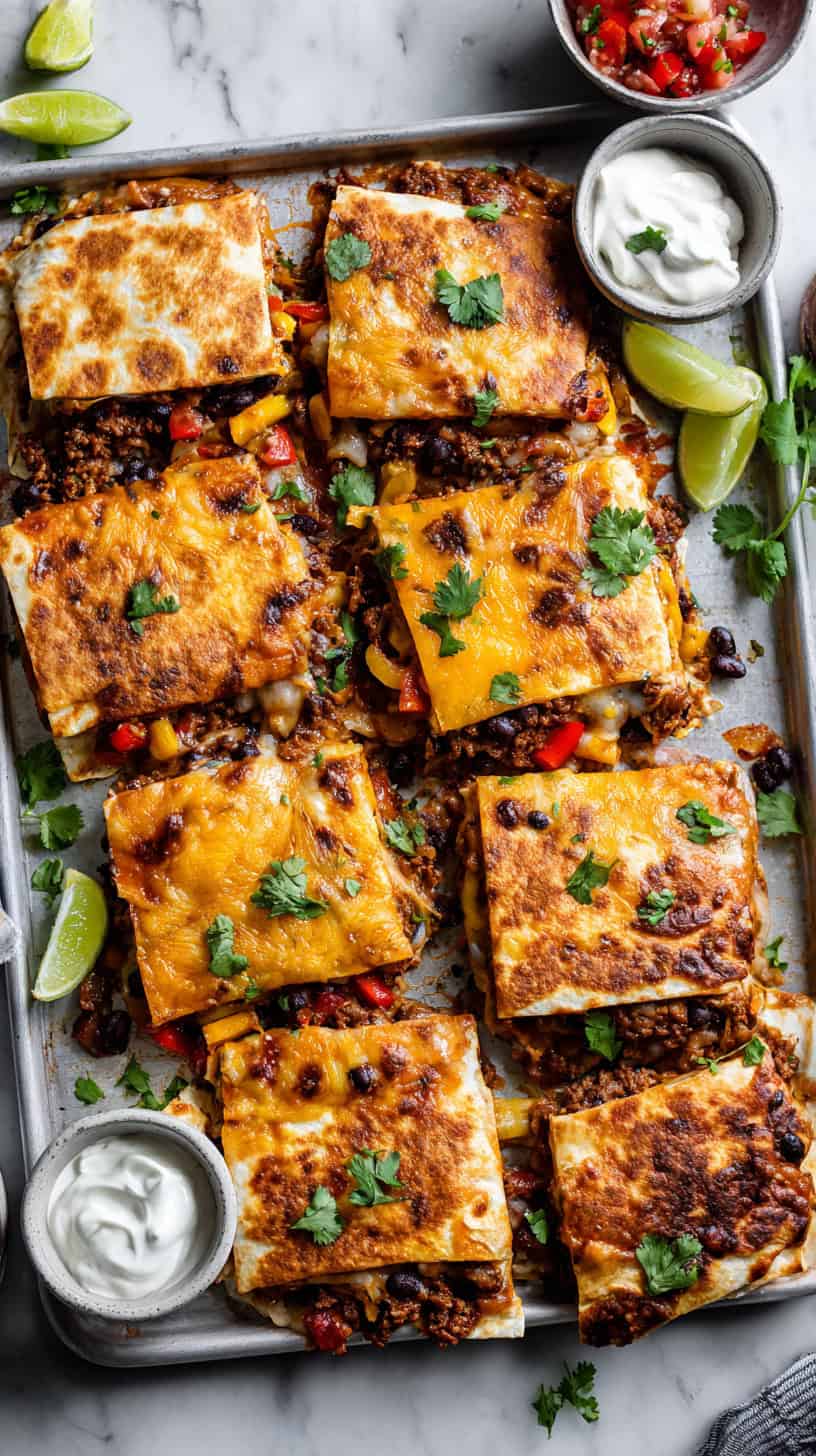 25 Sheet Pan Dinners That Make Cleanup a Breeze 64 Giant Loaded Quesadilla