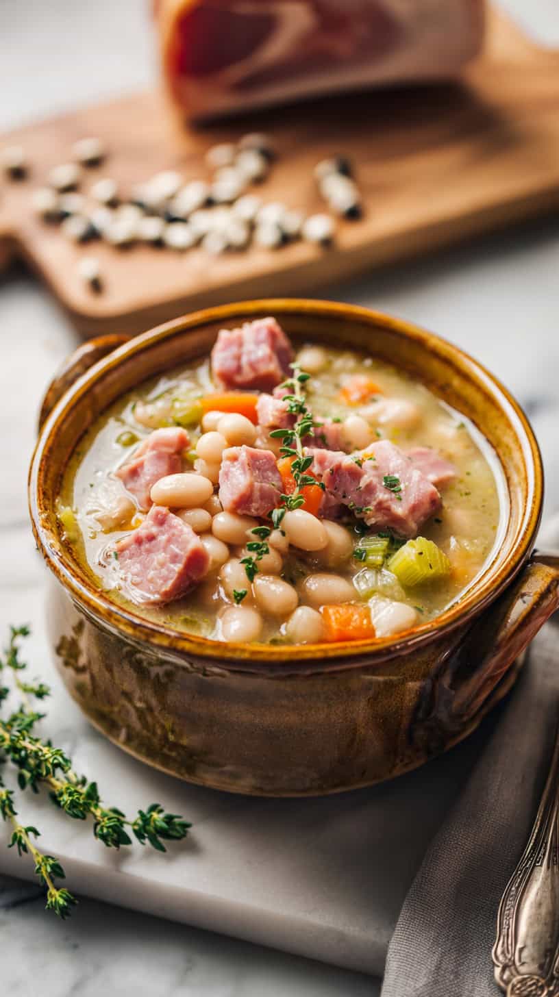 25 Dump-and-Go Slow Cooker Soups for Chilly Nights 76 Ham and Bean Soup
