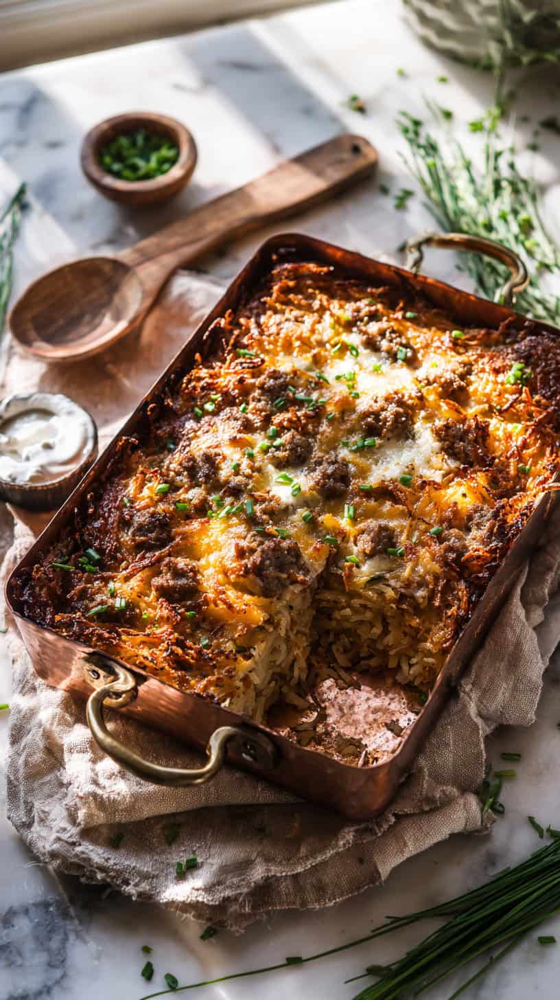 15 Cheesy Casserole Recipes That Taste Like Grandma Made Them 46 Hash Brown Sausage Casserole