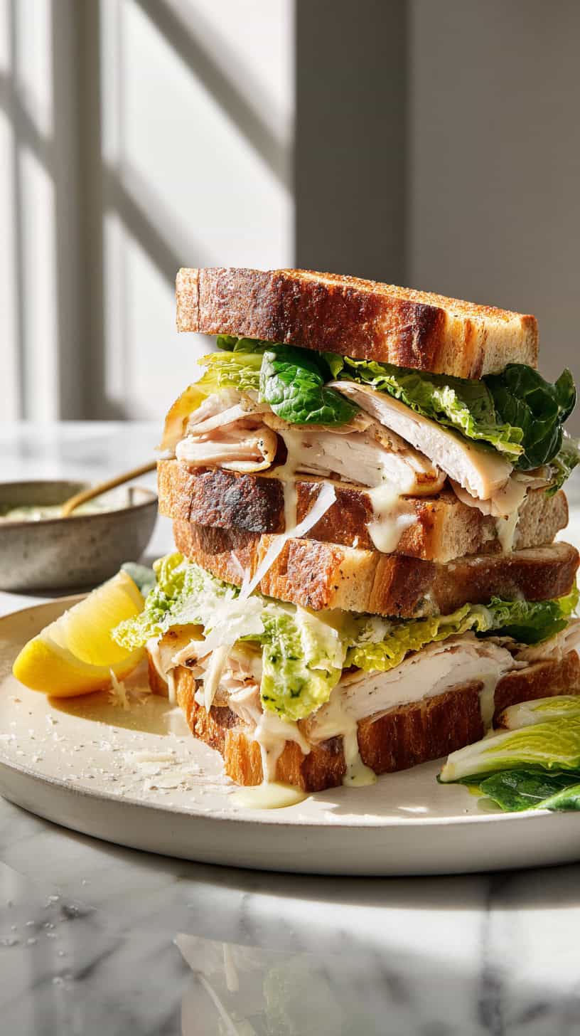 Lazy Chicken Caesar Sandwich