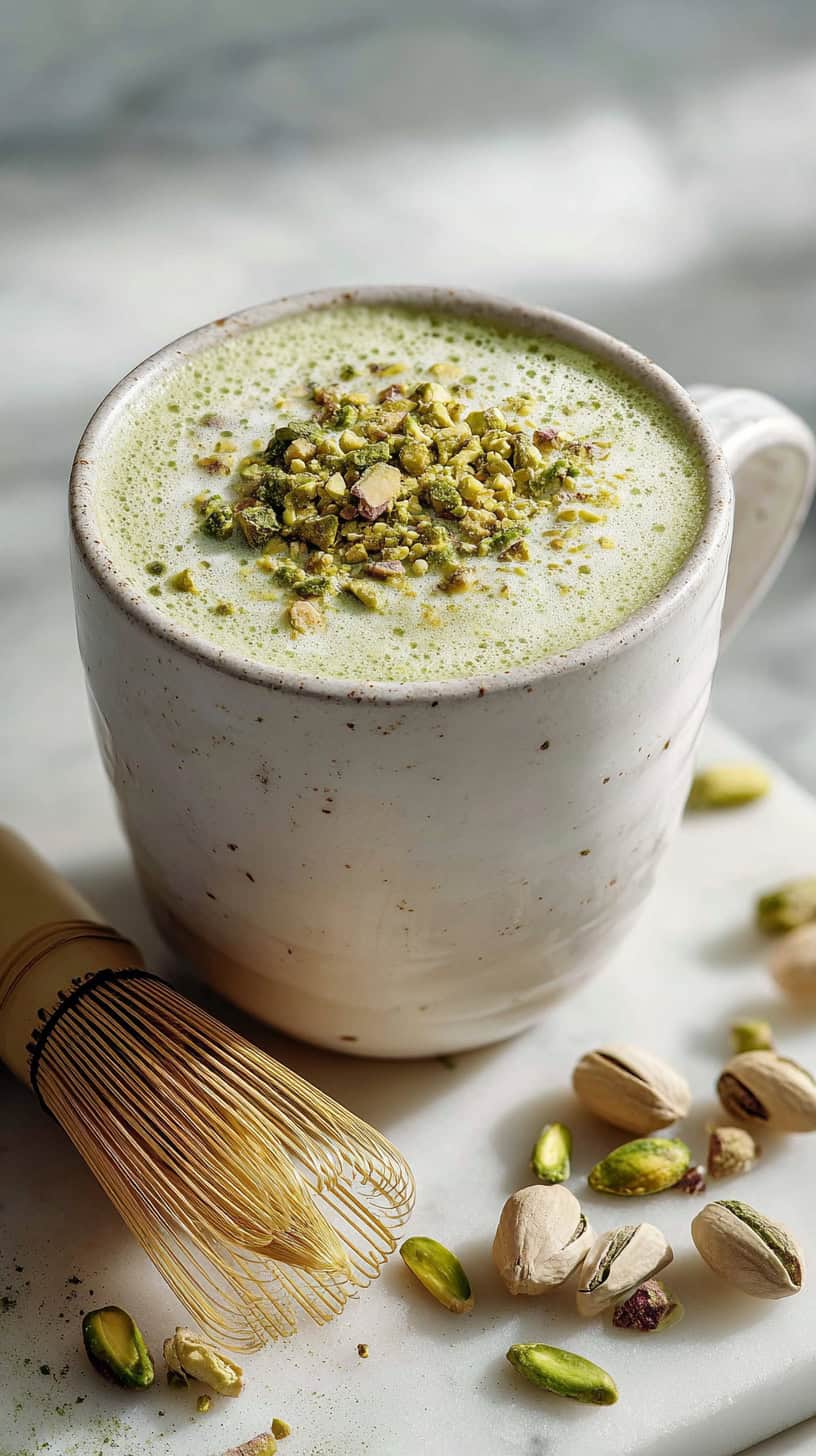 18 Starbucks Copycat Coffee Drinks to Make at Home 43 Matcha Latte with Pistachio