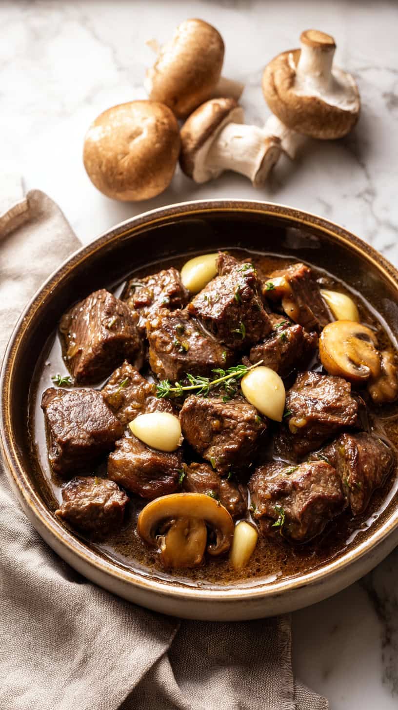 15 Hearty Beef Stew Variations for February Evenings 36 Mushroom Garlic Beef Stew