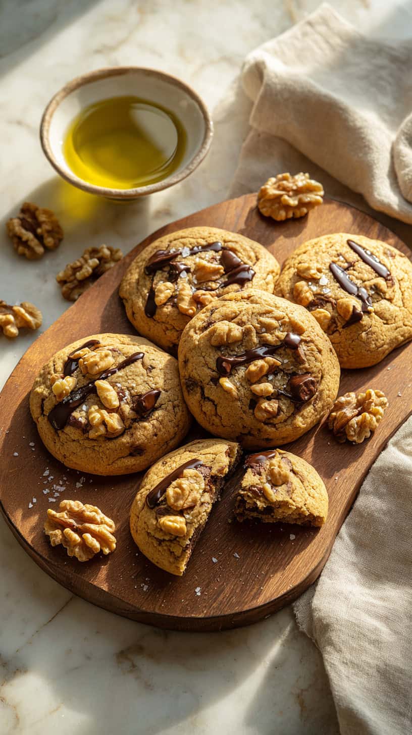 20 Soft and Chewy Chocolate Chip Cookie Variations 46 Olive Oil Nutty Twist