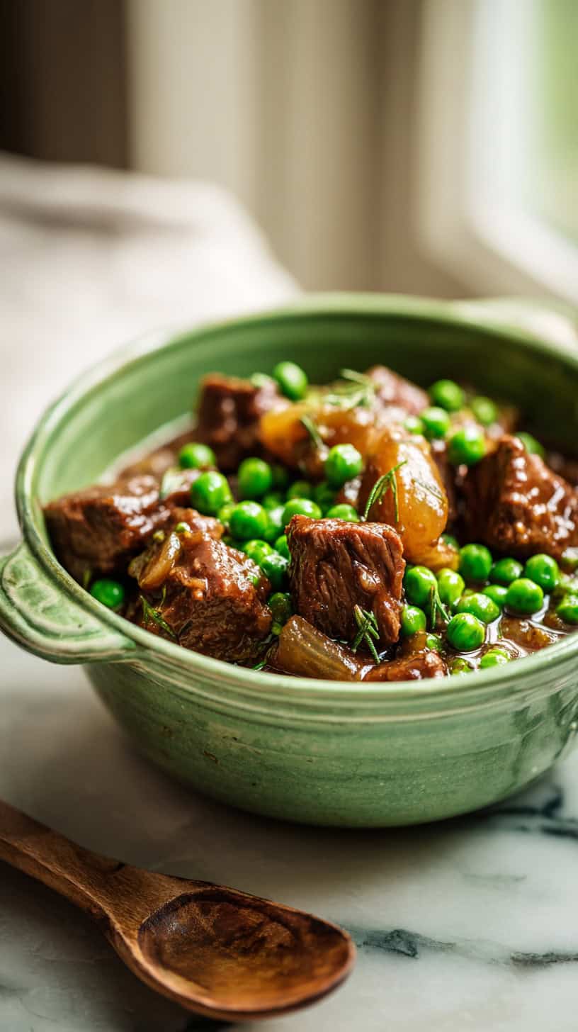 15 Hearty Beef Stew Variations for February Evenings 44 Pea Onion Beef Stew