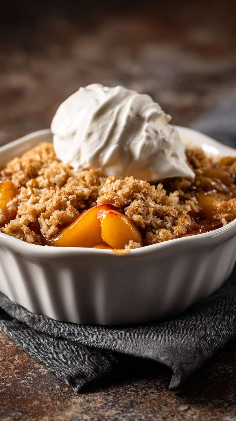 18 Vintage Dessert Recipes That Need a Comeback in 2026 38 Peach Crisp with Maple Cream