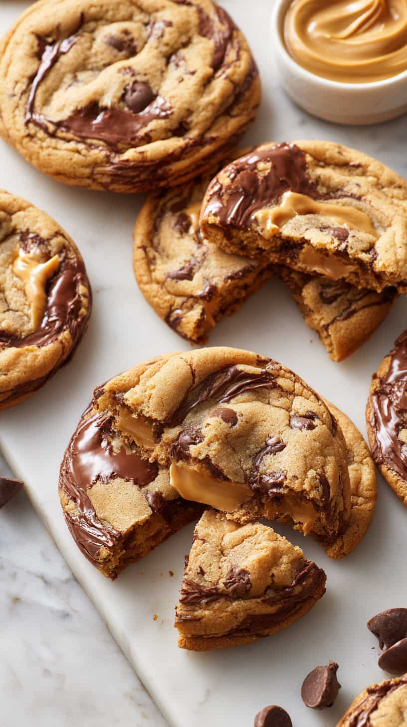 20 Soft and Chewy Chocolate Chip Cookie Variations 55 Peanut Butter Swirl Delight