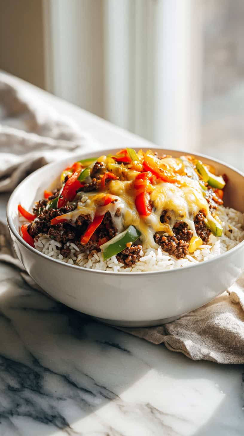 15 Loaded Baked Potato Alternatives for Busy Moms 33 Philly Cheesesteak Rice Bowls