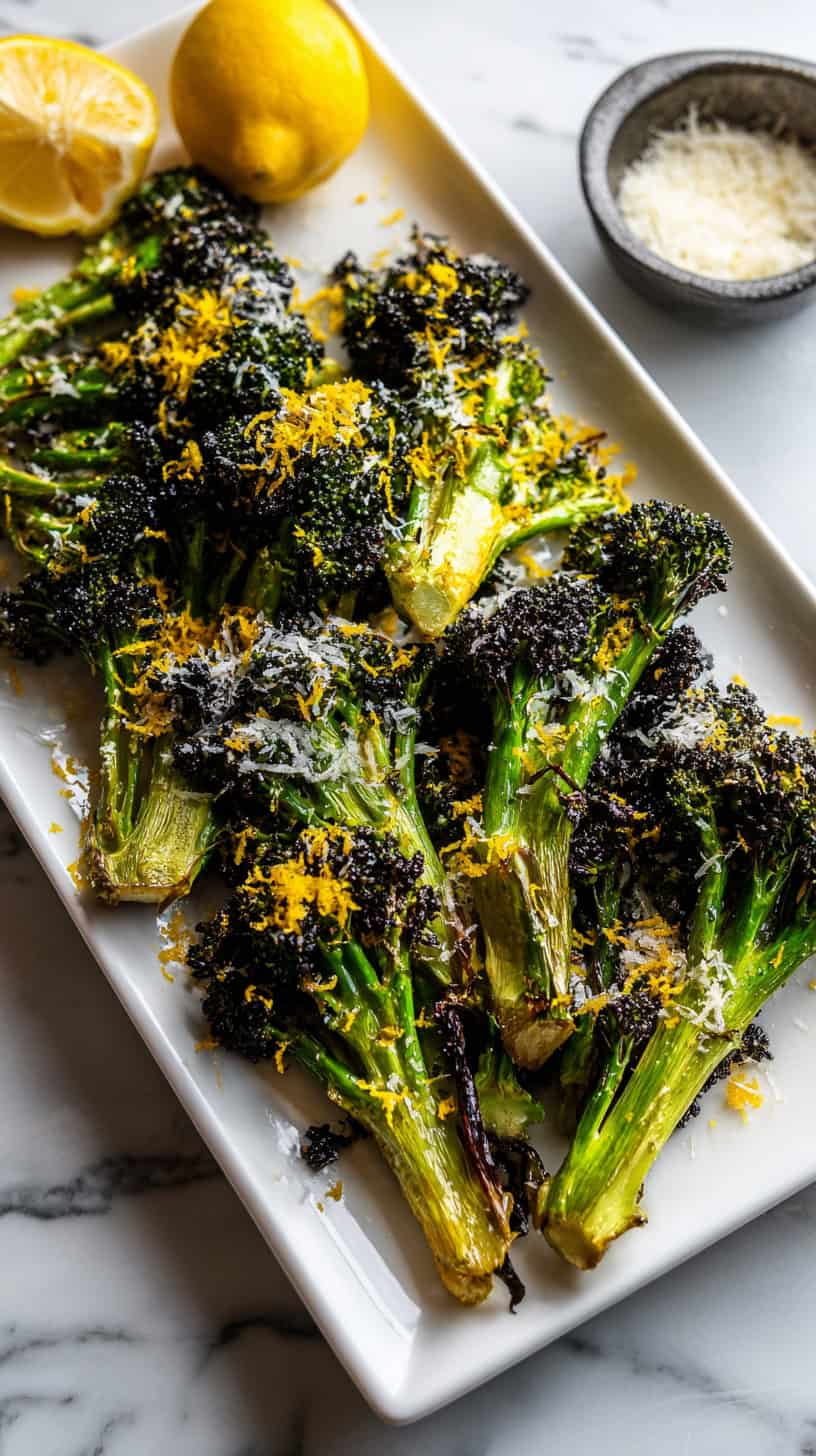 30 Keto-Friendly Side Dishes for Busy Moms 88 Roasted Broccoli Lemon Pecorino