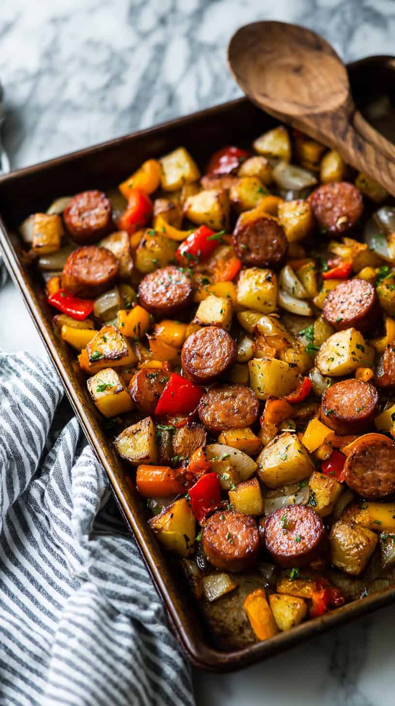 25 Sheet Pan Dinners That Make Cleanup a Breeze 56 Sausage and Veggies