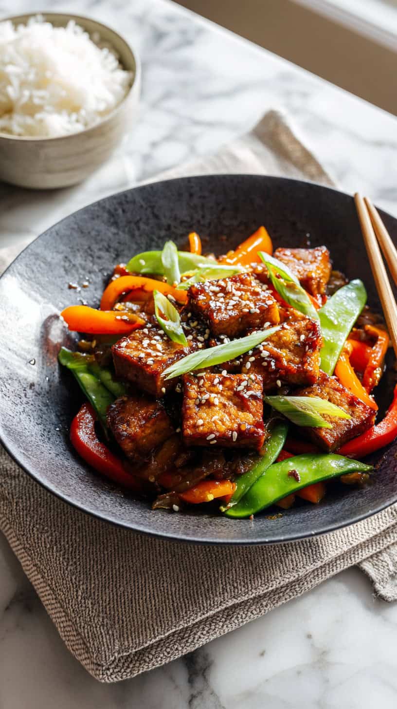 Sticky Tempeh Stir-Fry