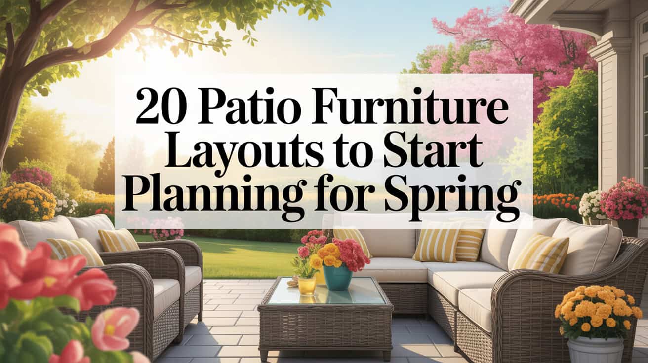 20 Patio Furniture Layouts to Start Planning for Spring 10