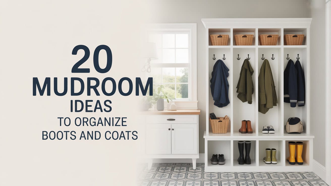 20 Mudroom Ideas to Organize Boots and Coats 3