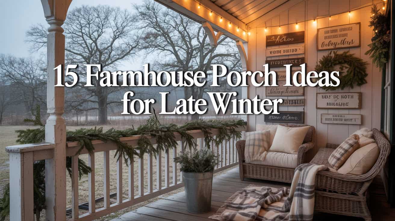 15 Farmhouse Porch Decor Ideas for Late Winter 6