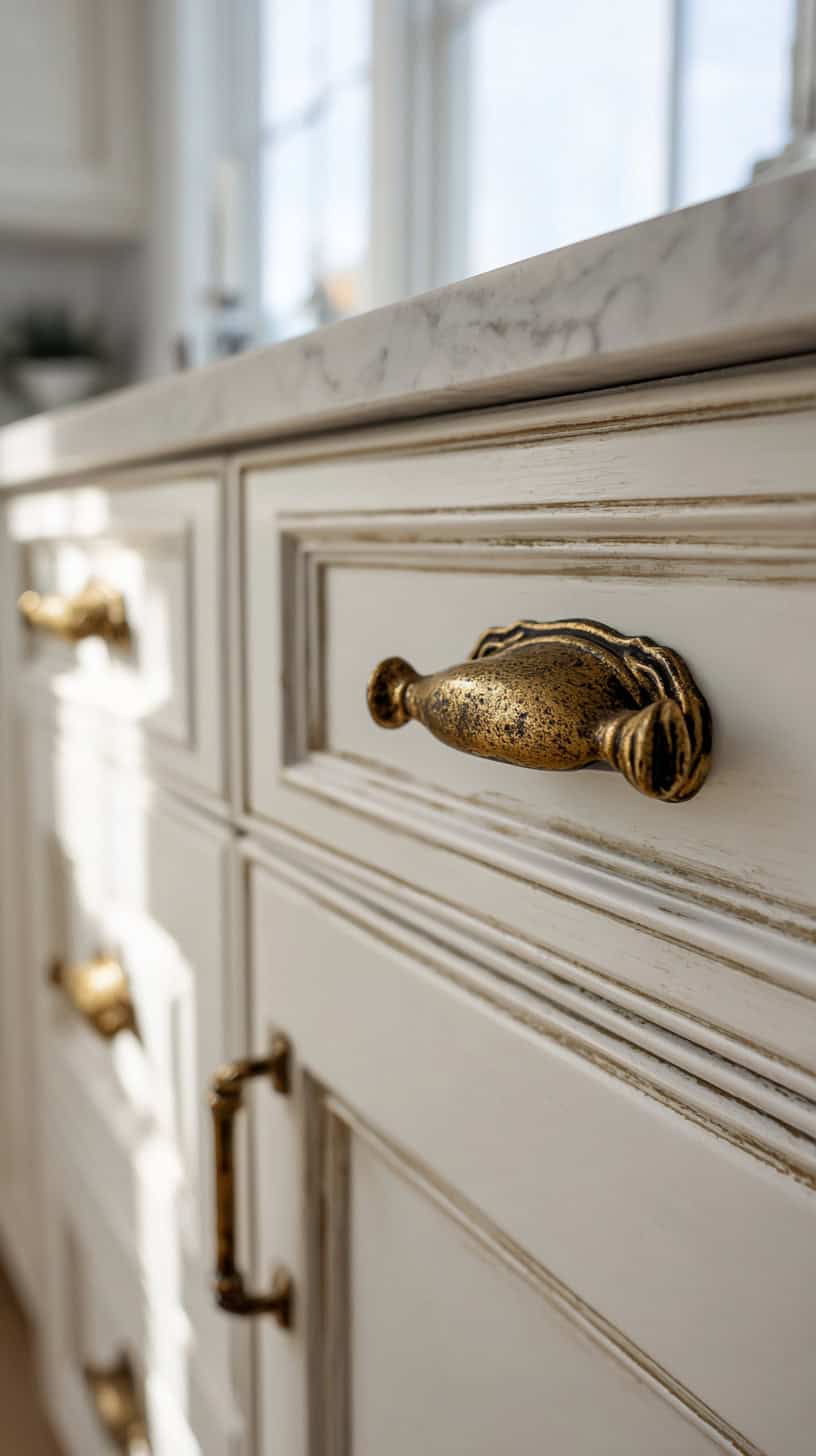 20 Farmhouse Kitchen Decor Ideas to Refresh Your Home 99 Antique Brass Hardware