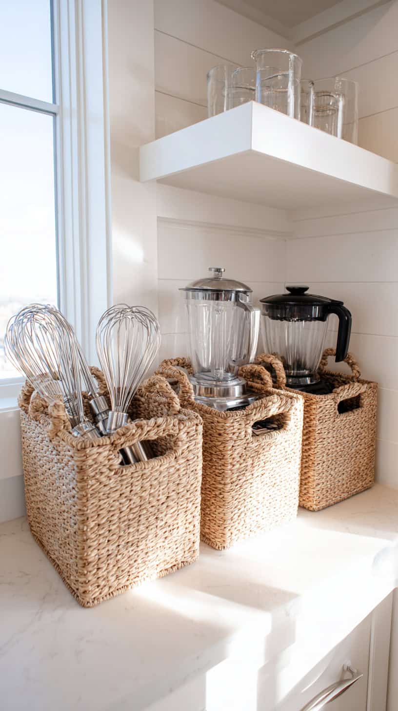 18 Pantry Organization Hacks Using Clear Bins and Baskets 93 Appliance Storage Baskets