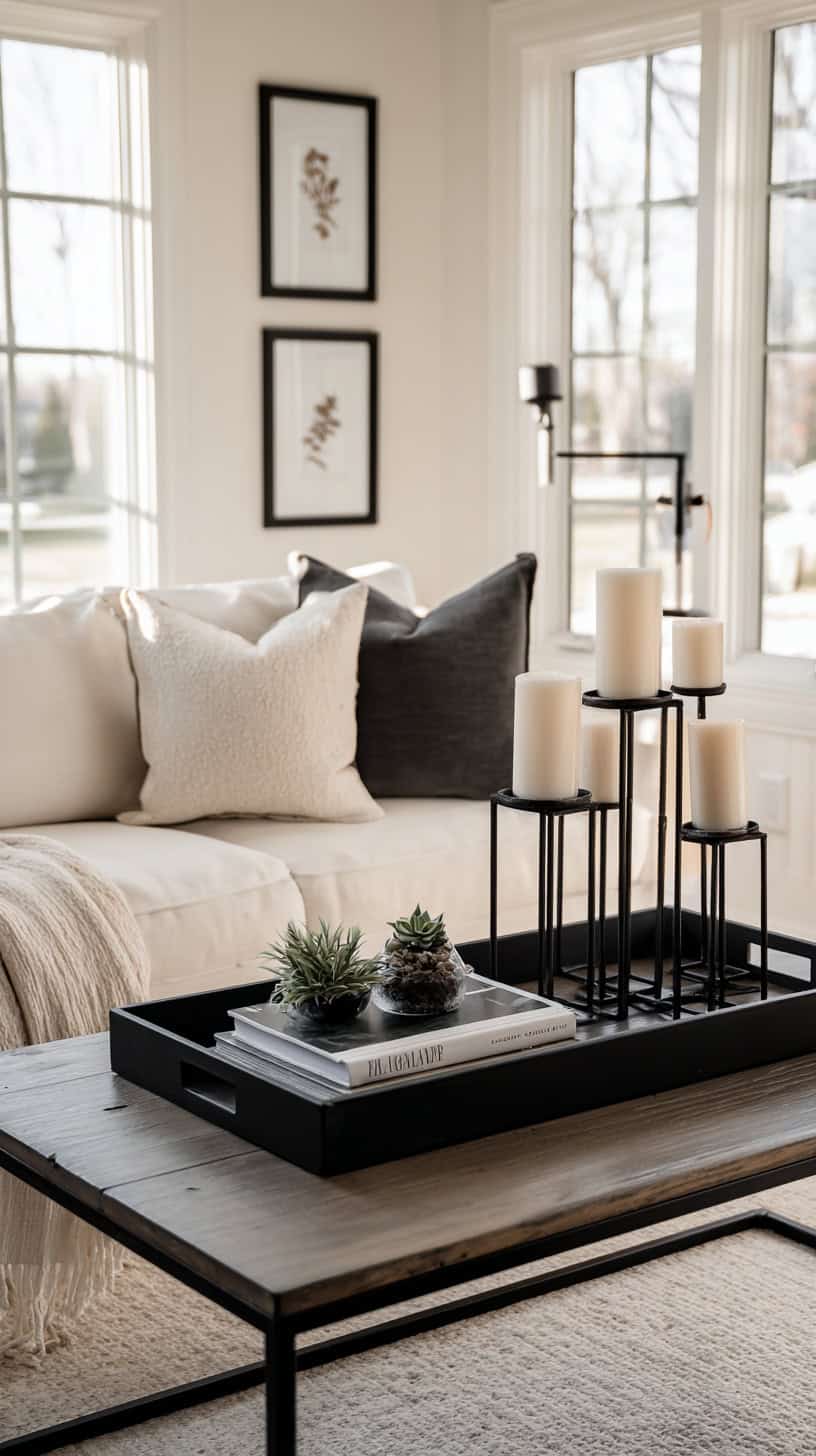 20 Modern Farmhouse Living Room Ideas to Copy Right Now 116 Black Metal Accents
