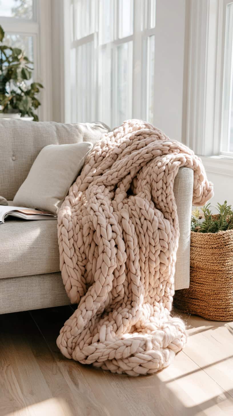 15 Budget Room Redecorating Ideas Under $200 37 Blush Beige Throw Blanket