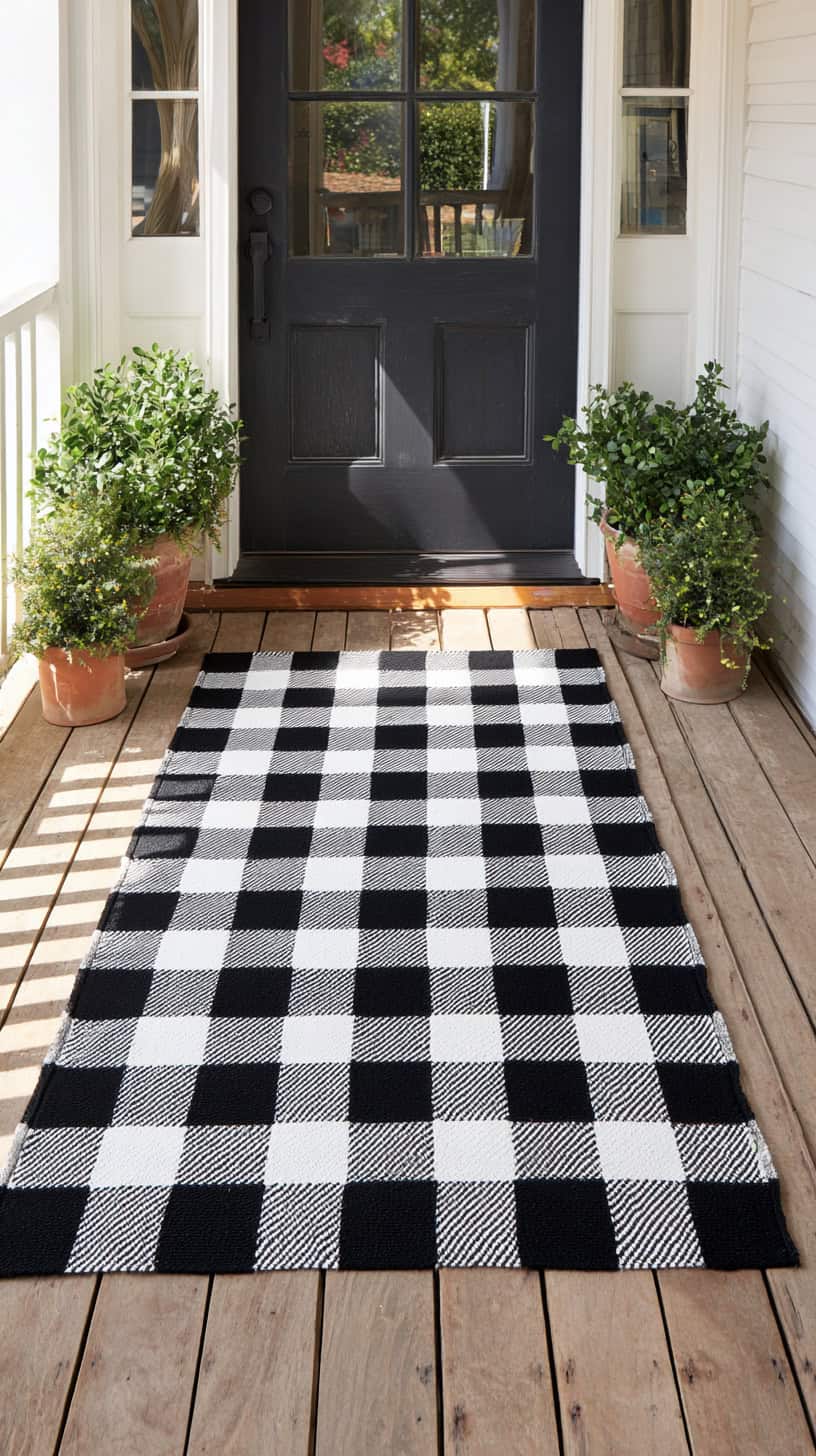 Checkered Porch Rug
