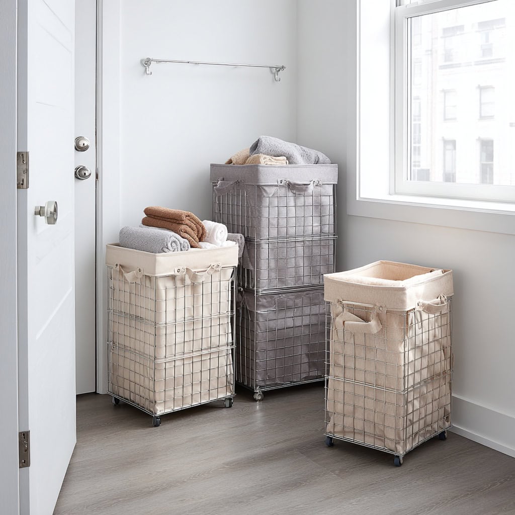 20 Genius Laundry Room Makeovers That Save Space 88 Collapsible Laundry Baskets