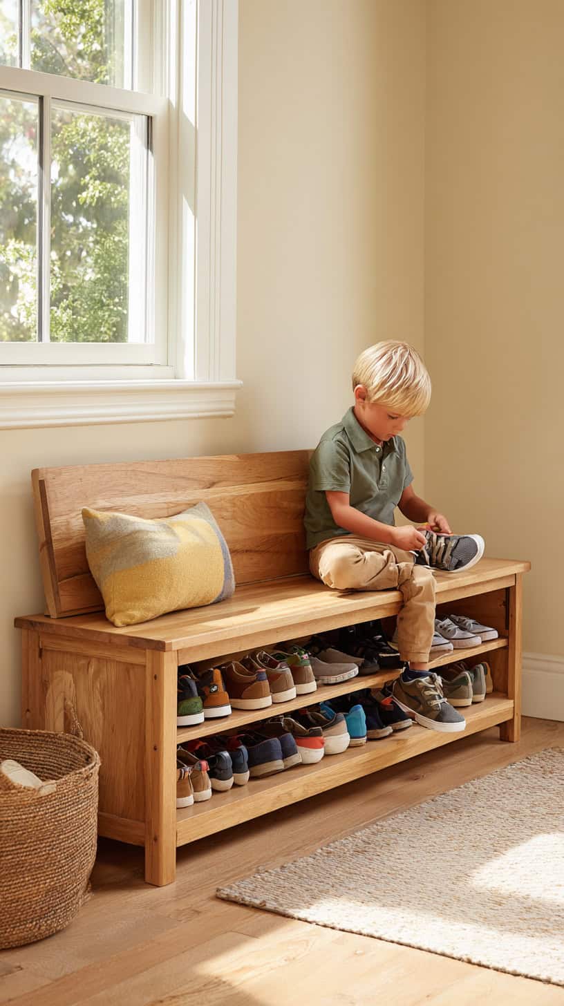 15 Small Entryway Ideas to Organize Shoes and Coats 68 Entryway Bench with Storage