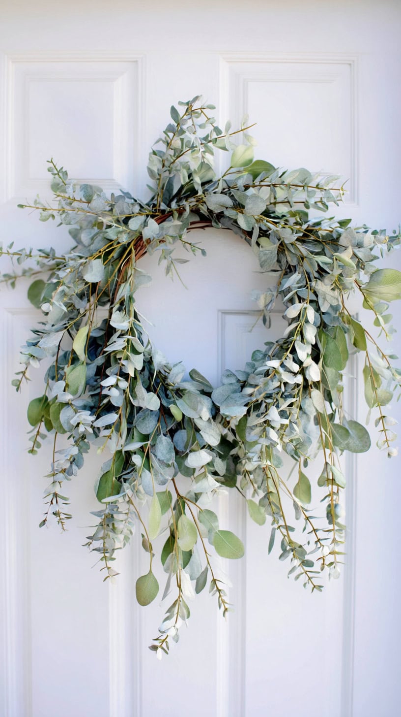 20 Winter Wreath Ideas That Aren't Christmas Themed 86 Eucalyptus Wreath