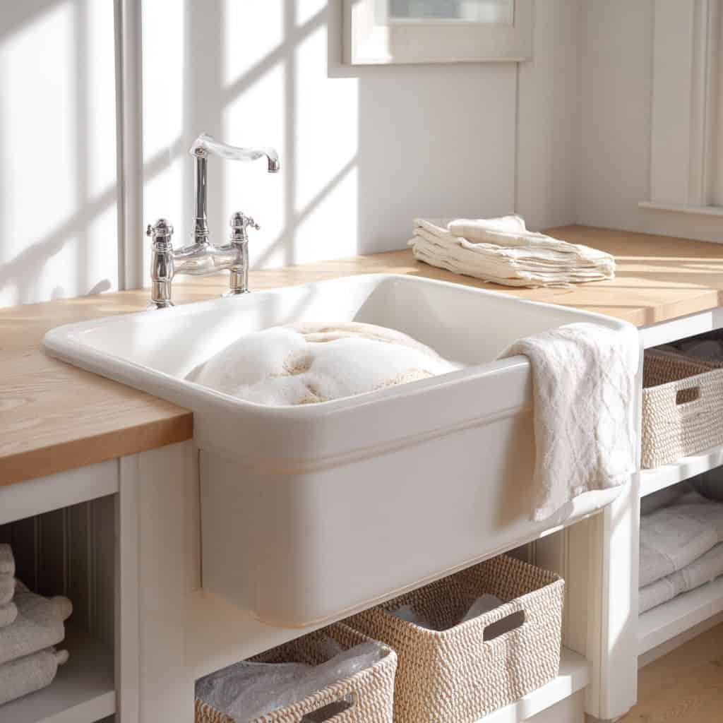 20 Genius Laundry Room Makeovers That Save Space 120 Farmhouse Sink and Open Concept