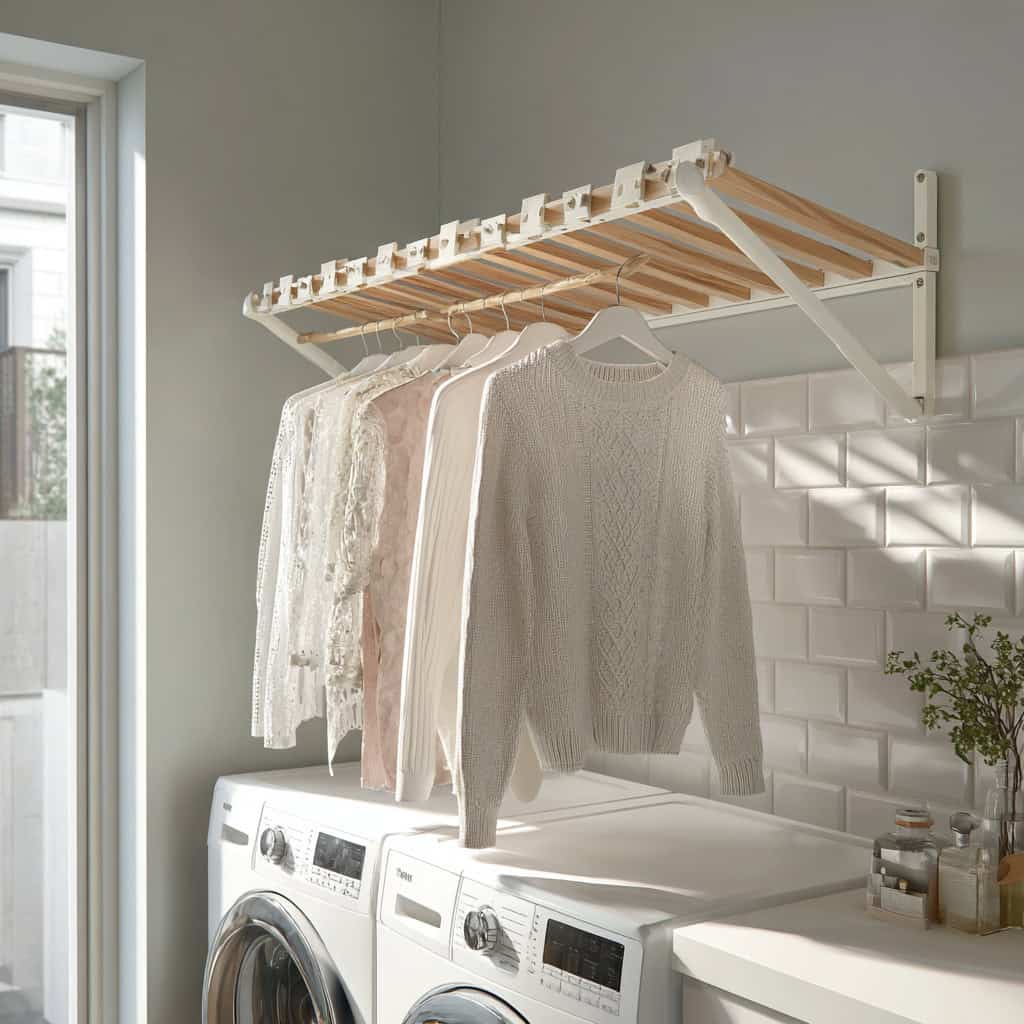 20 Genius Laundry Room Makeovers That Save Space 92 Foldable Delicate Hangers