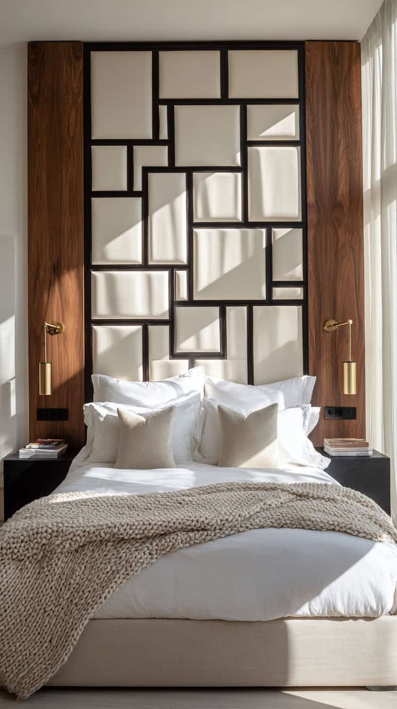 20 DIY Headboard Ideas to Upgrade Your Bedroom 100 Geometric Framed Quilted Headboard