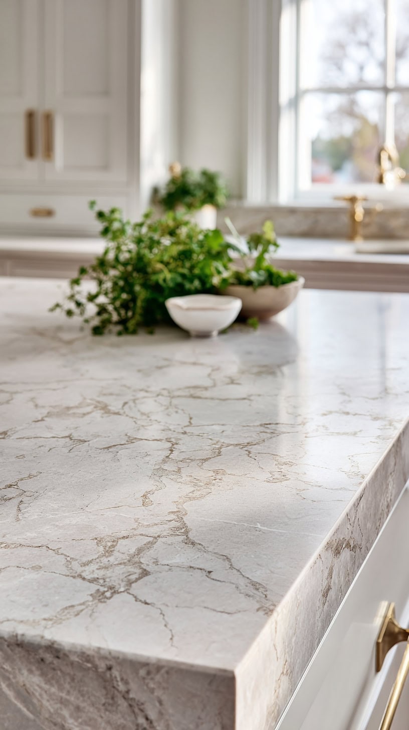 20 Farmhouse Kitchen Decor Ideas to Refresh Your Home 95 Honed Marble Countertops